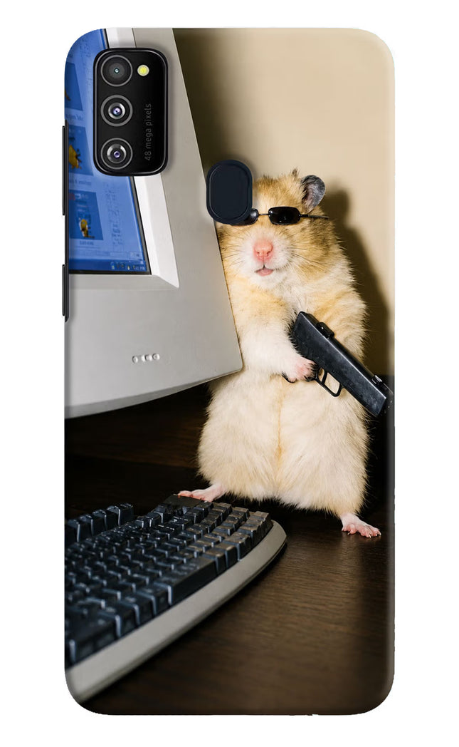 Hacker Hamster Samsung M30s Hard Case Back Cover by Casekaro
