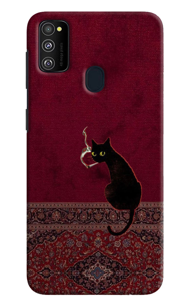 Midnight Cat Samsung M30s Hard Case Back Cover by Casekaro