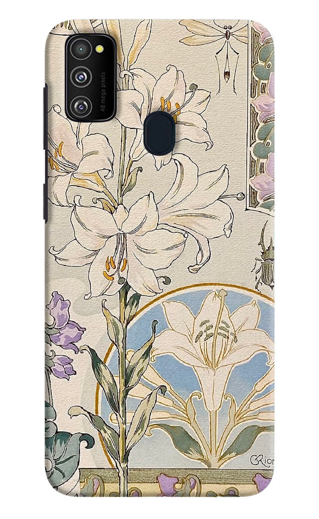 White Lily Samsung M30s Hard Case Back Cover by Casekaro