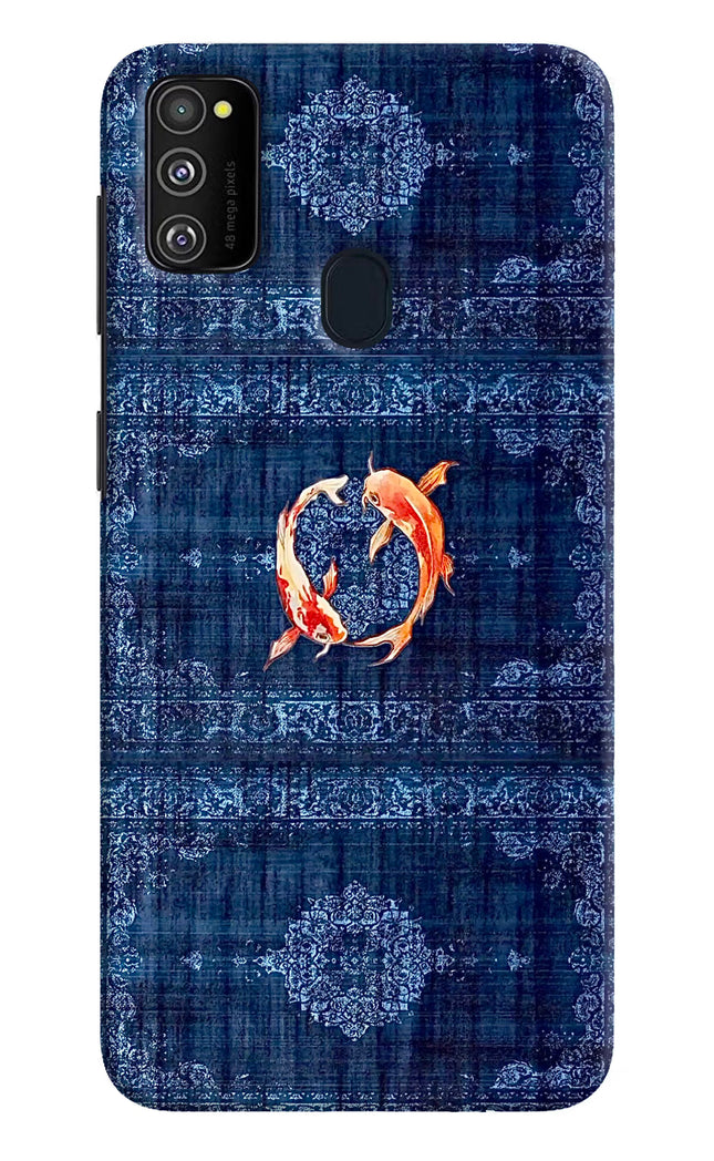 Koi Blue Samsung M30s Hard Case Back Cover by Casekaro