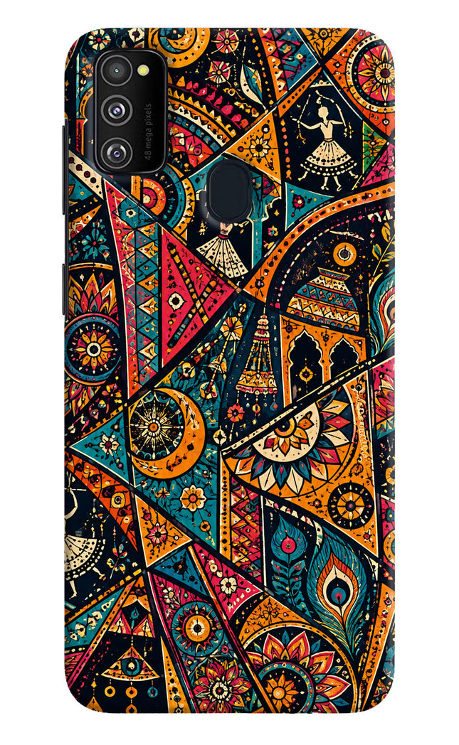 Folk Print Samsung M30s Hard Case Back Cover by Casekaro