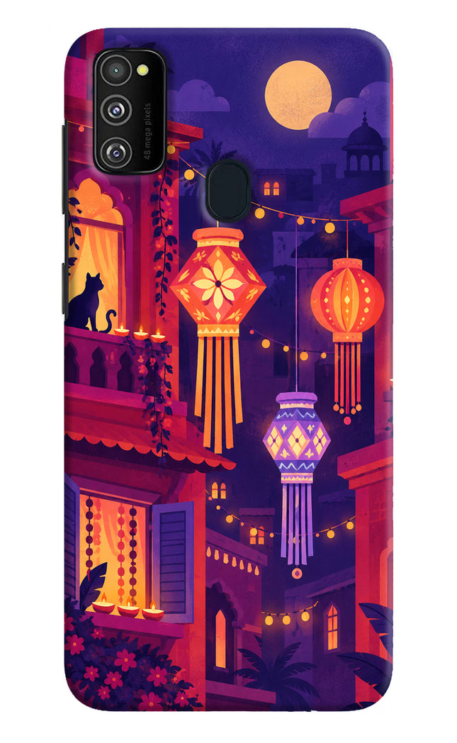 Lantern Lane Samsung M30s Hard Case Back Cover by Casekaro