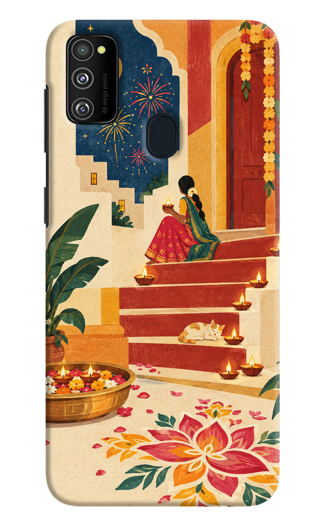 Diwali Rangoli Samsung M30s Hard Case Back Cover by Casekaro