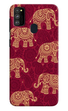 Maroon Elephant Samsung M30s Hard Case Back Cover by Casekaro
