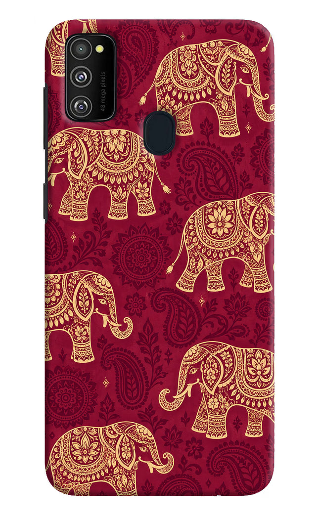 Maroon Elephant Samsung M30s Hard Case Back Cover by Casekaro