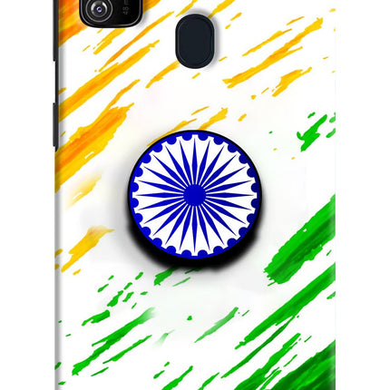 Indian Flag Ashoka Chakra Samsung M30s Pop Case by Casekaro