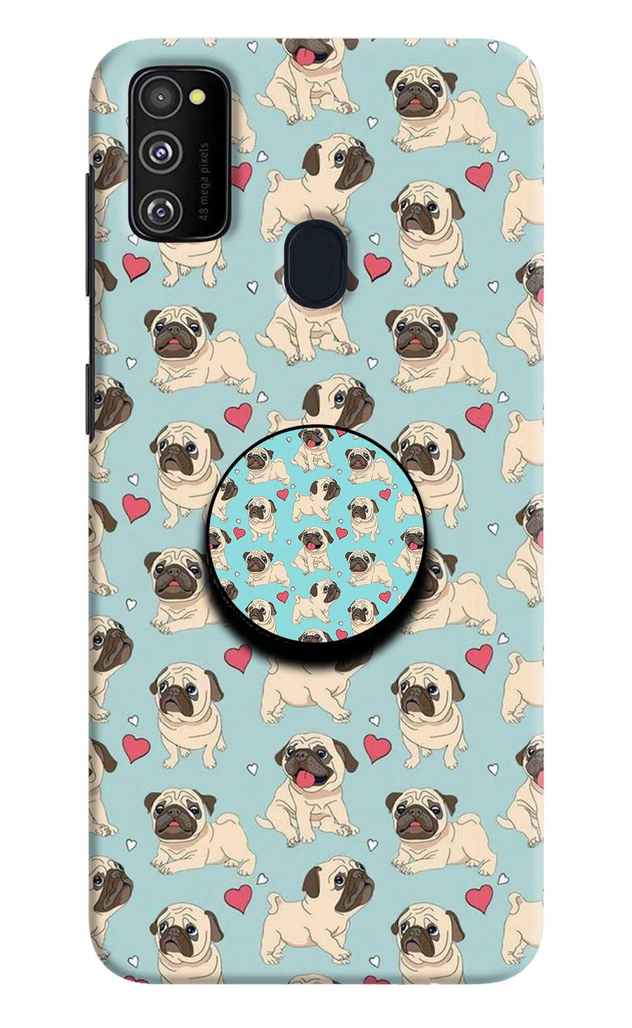 Pug Dog Samsung M30s Pop Case, Hard case