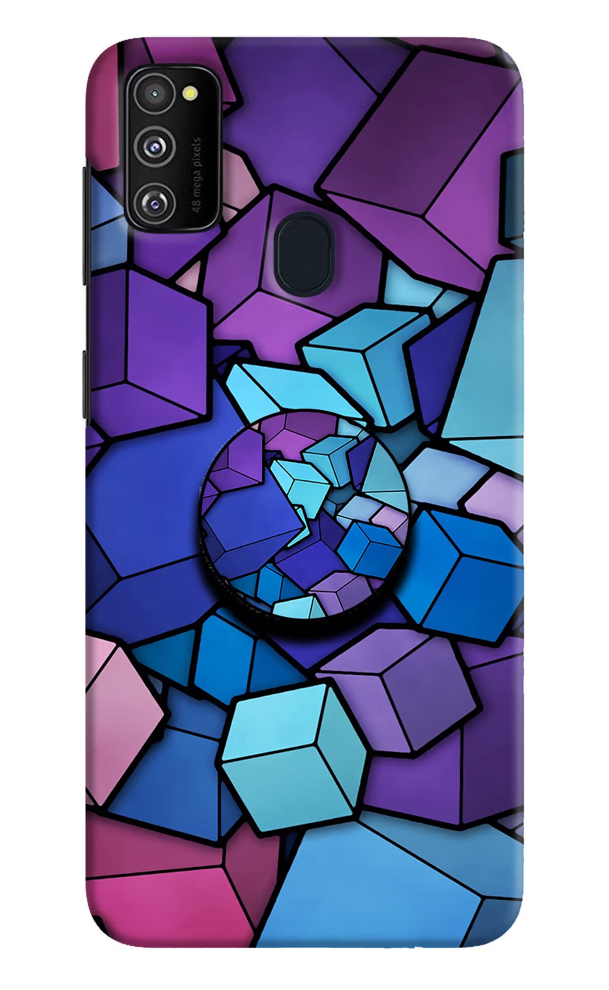 Cubic Abstract Samsung M30s Pop Case by Casekaro