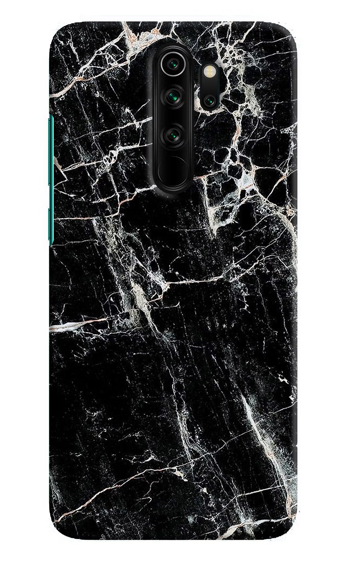 Black Marble Texture Redmi Note 8 Pro Hard Case Back Cover by Casekaro