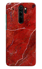 Red Marble Design Redmi Note 8 Pro Hard Case Back Cover by Casekaro