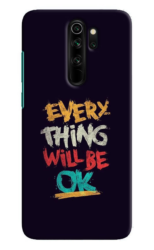 Everything Will Be Ok Redmi Note 8 Pro Hard Case Back Cover by Casekaro