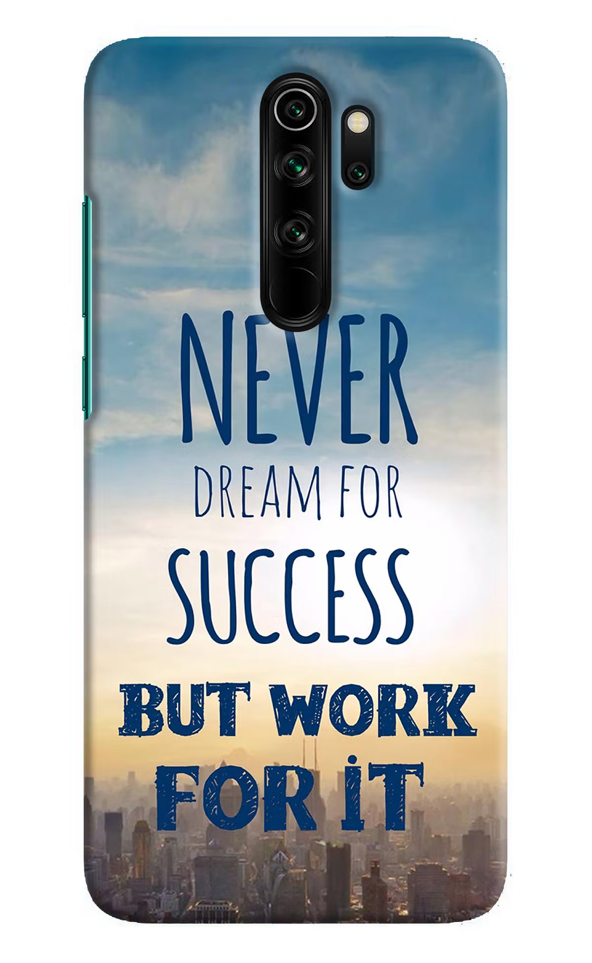 Never Dream For Success But Work For It Redmi Note 8 Pro Hard Case Back Cover by Casekaro