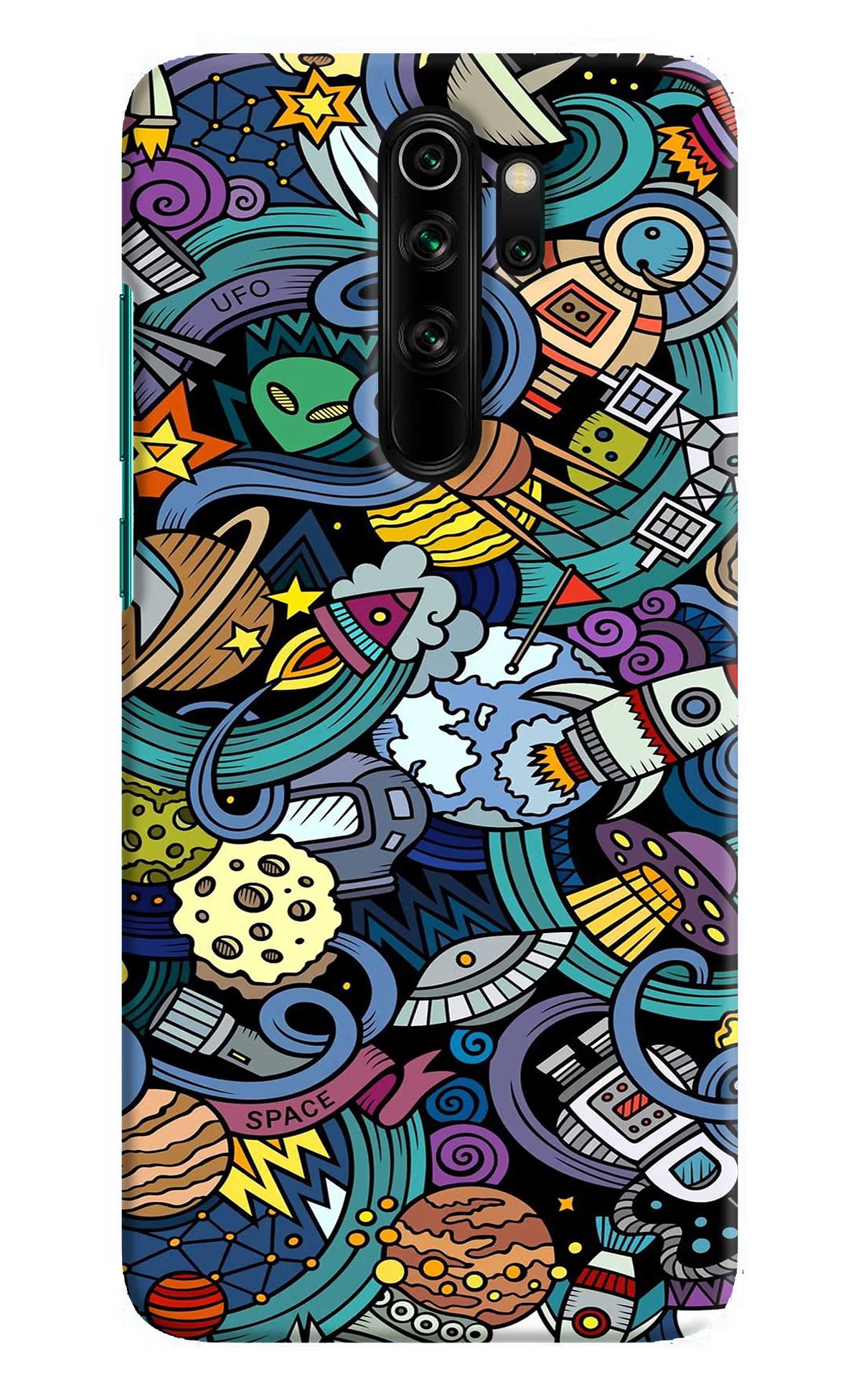 Space Abstract Redmi Note 8 Pro Hard Case Back Cover by Casekaro