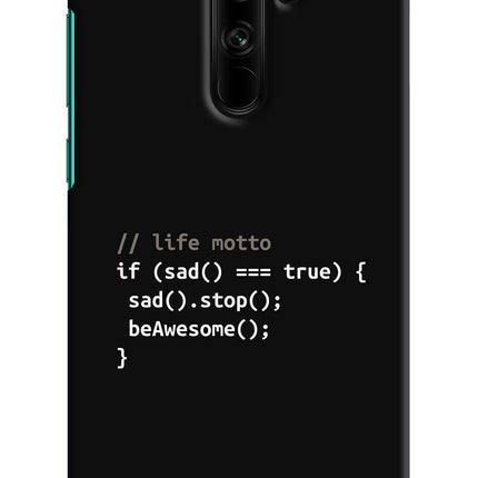 Life Motto Code Redmi Note 8 Pro Hard Case Back Cover by Casekaro