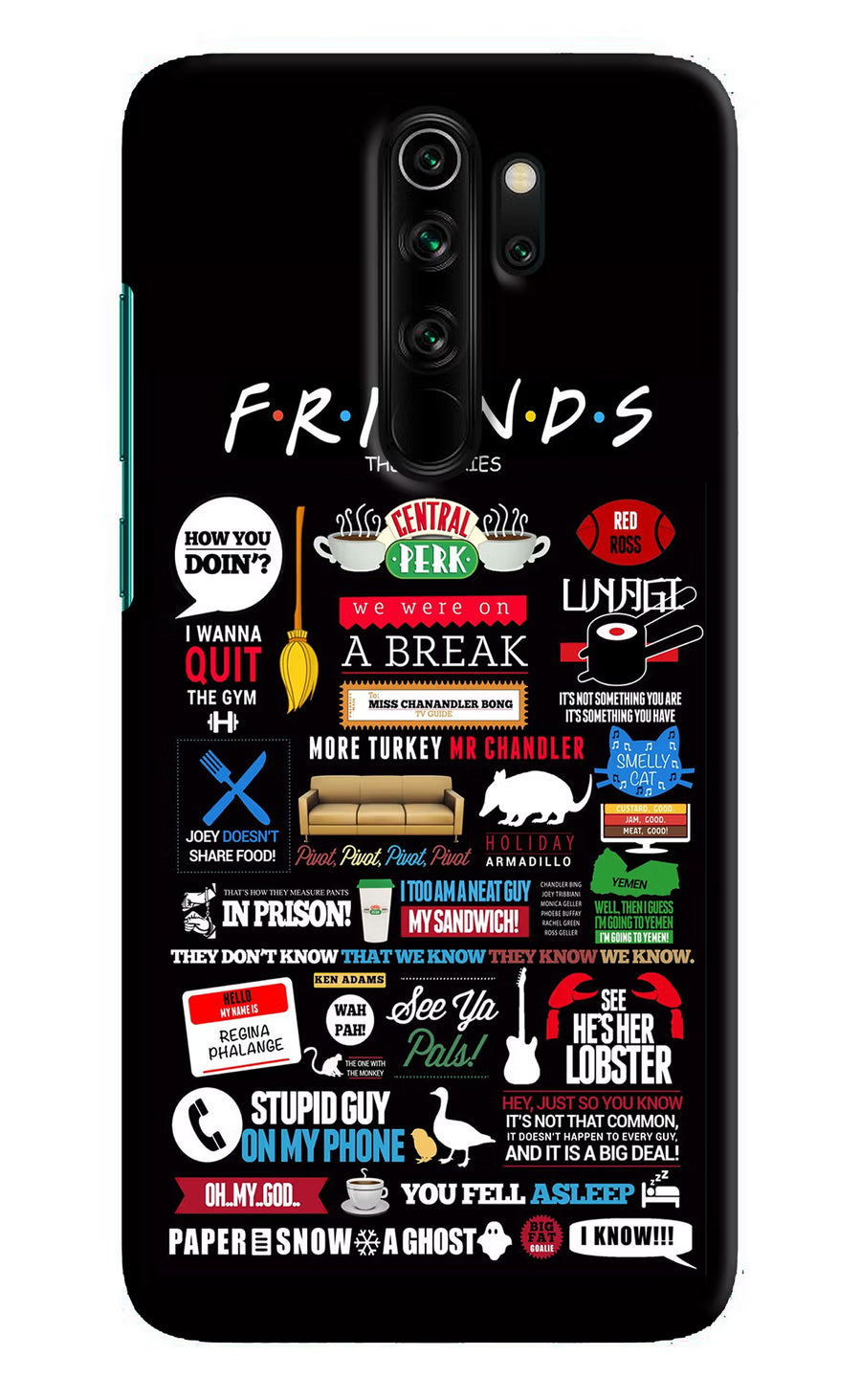 FRIENDS Redmi Note 8 Pro Back Cover, Hard case