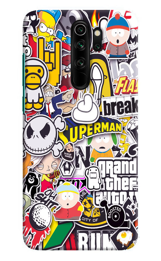 Sticker Bomb Redmi Note 8 Pro Hard Case Back Cover by Casekaro