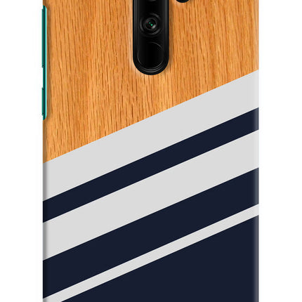 Blue and white wooden Redmi Note 8 Pro Hard Case Back Cover by Casekaro