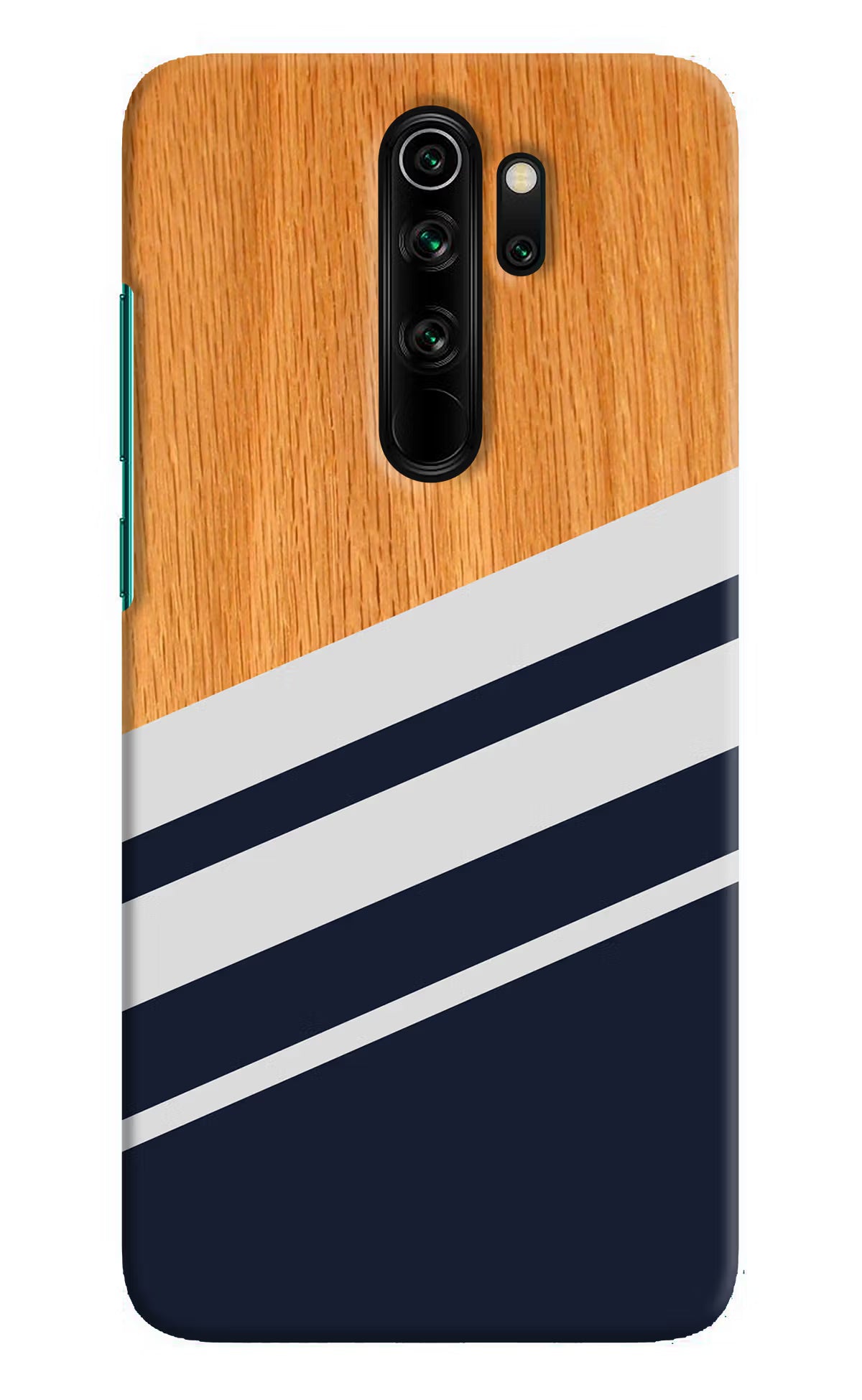 Blue and white wooden Redmi Note 8 Pro Hard Case Back Cover by Casekaro
