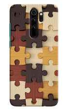 Wooden Puzzle Redmi Note 8 Pro Hard Case Back Cover by Casekaro