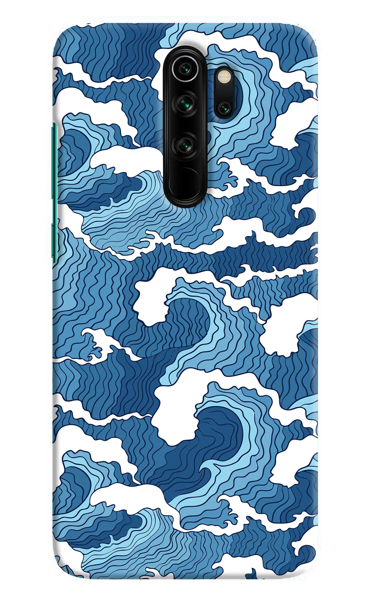 Blue Waves Redmi Note 8 Pro Hard Case Back Cover by Casekaro