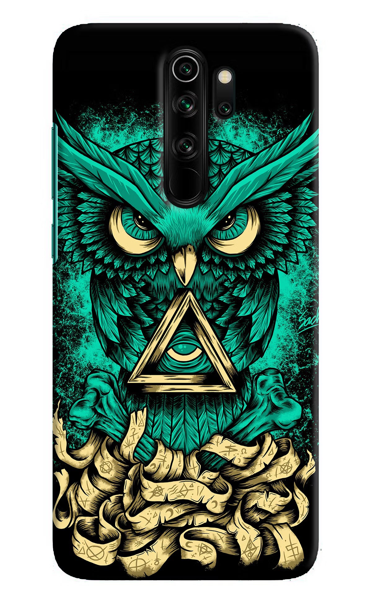 Green Owl Redmi Note 8 Pro Hard Case Back Cover by Casekaro