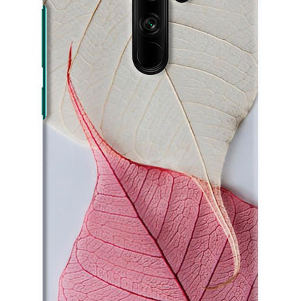 White Pink Leaf Redmi Note 8 Pro Hard Case Back Cover by Casekaro