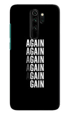 Again Again Gain Redmi Note 8 Pro Hard Case Back Cover by Casekaro