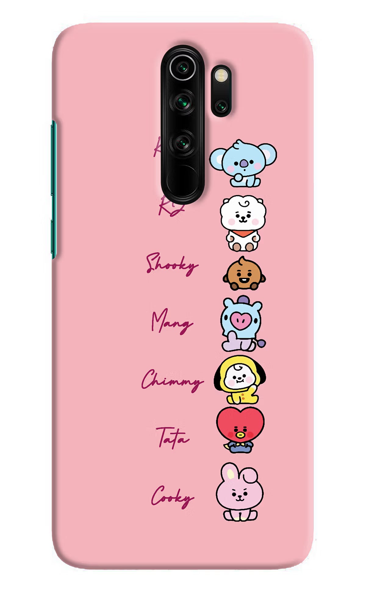 BTS names Redmi Note 8 Pro Hard Case Back Cover by Casekaro
