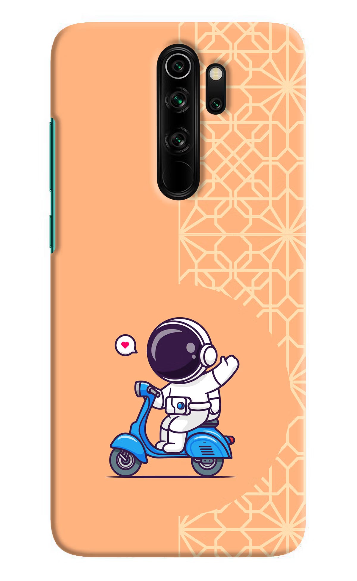 Cute Astronaut Riding Redmi Note 8 Pro Hard Case Back Cover by Casekaro