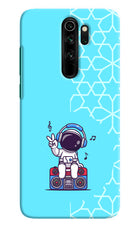 Cute Astronaut Chilling Redmi Note 8 Pro Hard Case Back Cover by Casekaro