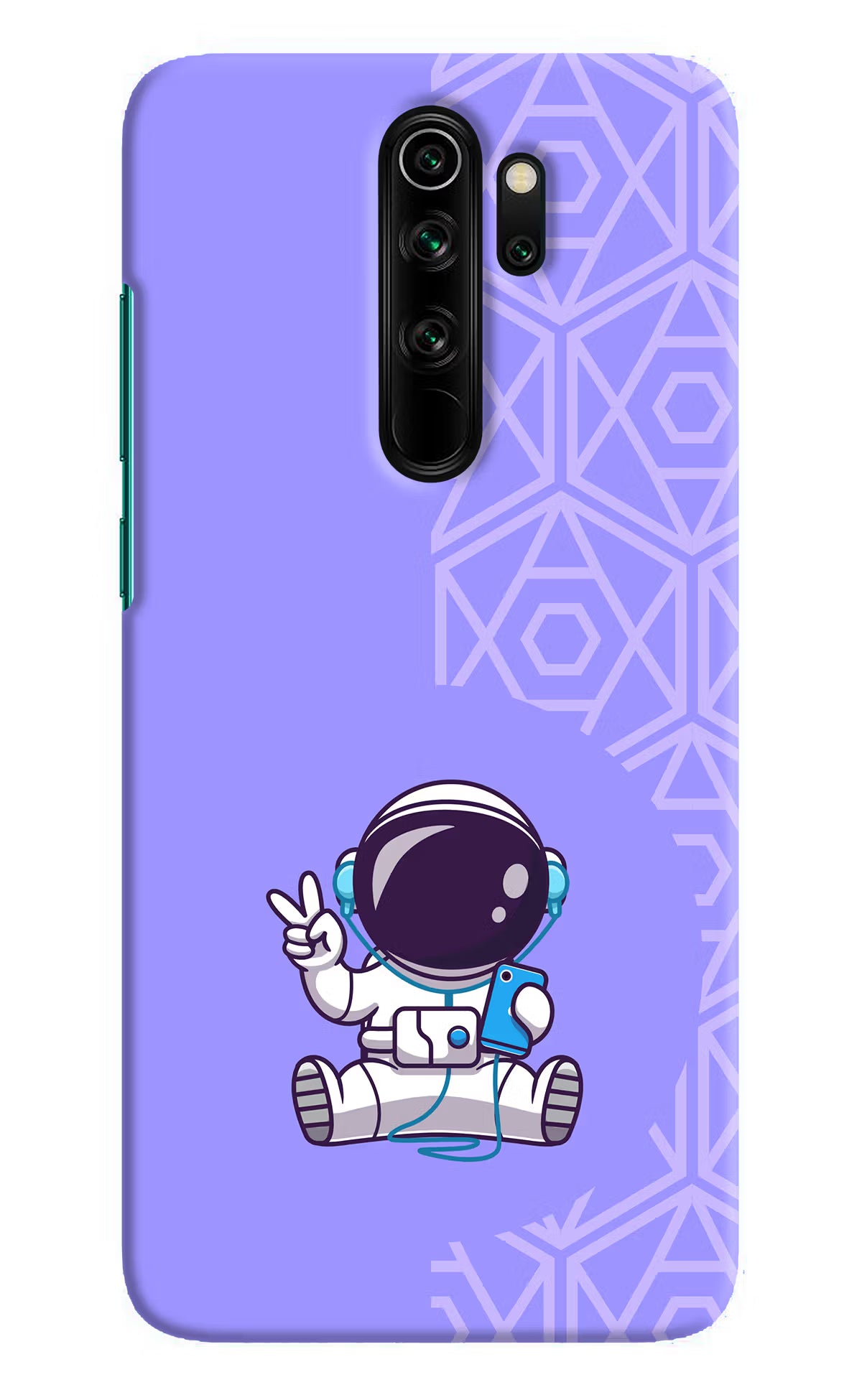 Cute Astronaut Chilling Redmi Note 8 Pro Hard Case Back Cover by Casekaro