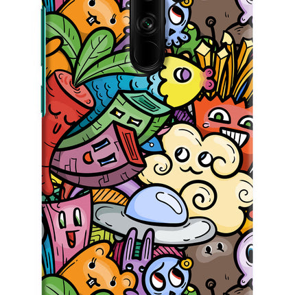 Veggie Doodle Redmi Note 8 Pro Hard Case Back Cover by Casekaro