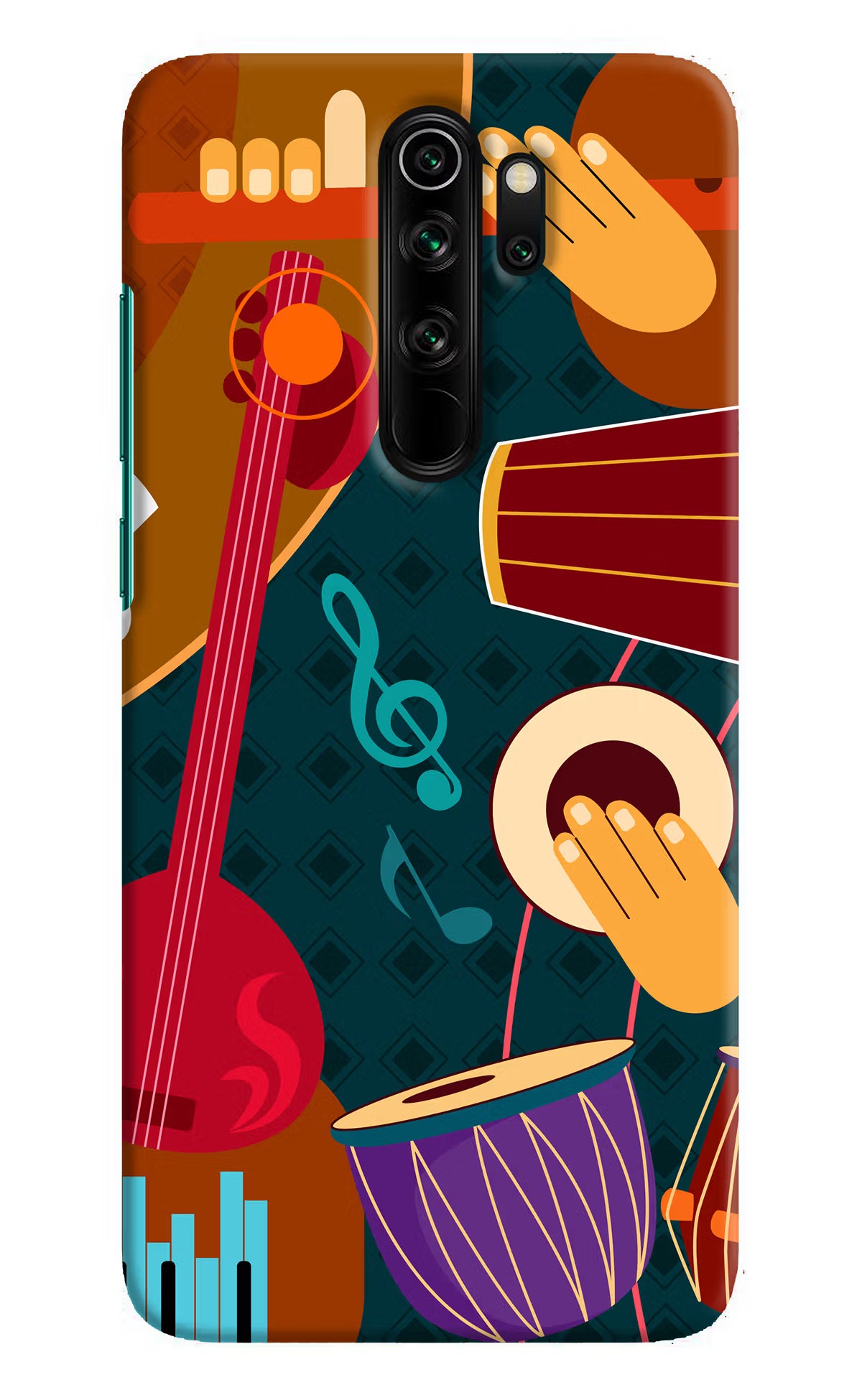 Music Instrument Redmi Note 8 Pro Hard Case Back Cover by Casekaro