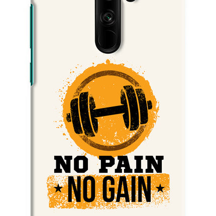 No Pain No Gain Redmi Note 8 Pro Hard Case Back Cover by Casekaro