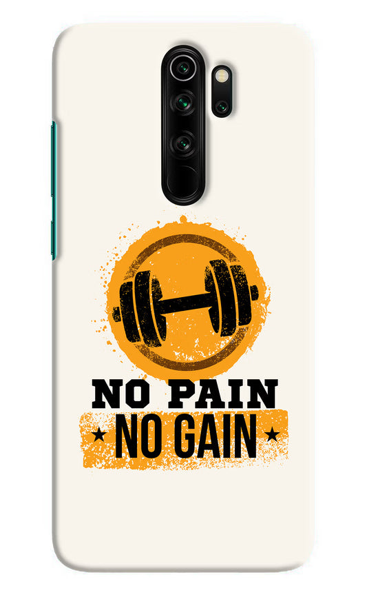 No Pain No Gain Redmi Note 8 Pro Hard Case Back Cover by Casekaro