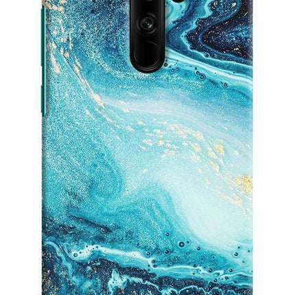 Blue Glitter Marble Redmi Note 8 Pro Hard Case Back Cover by Casekaro
