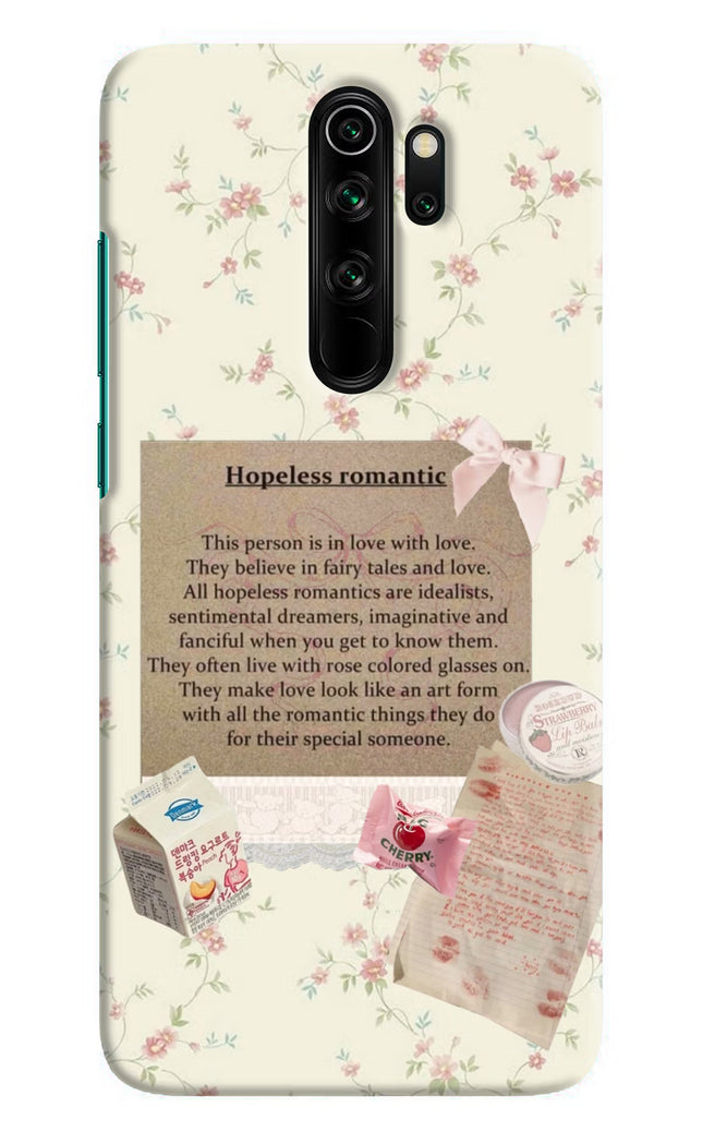 Hopeless Romantic Redmi Note 8 Pro Hard Case Back Cover by Casekaro