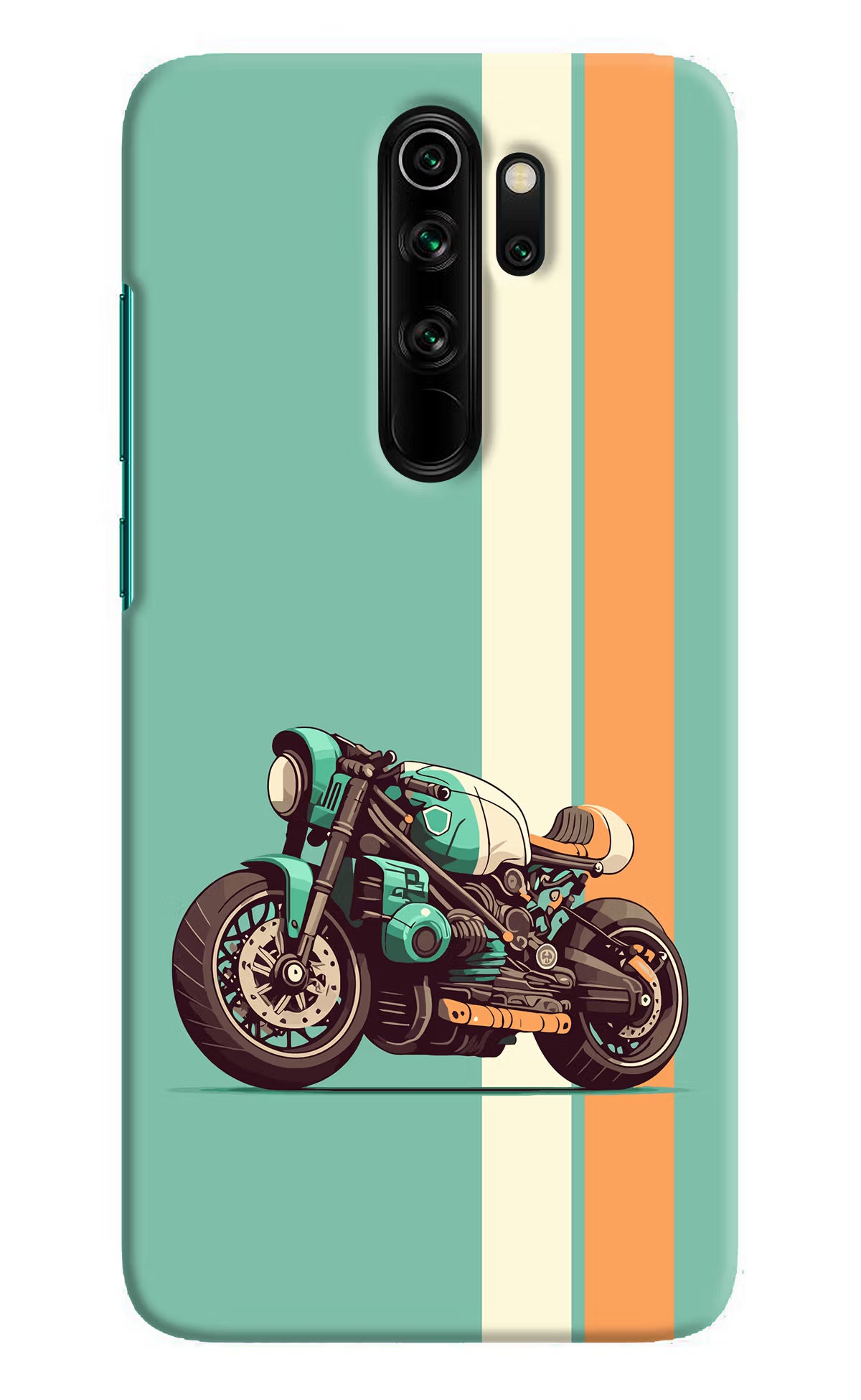 Striped Moto Drift Redmi Note 8 Pro Hard Case Back Cover by Casekaro