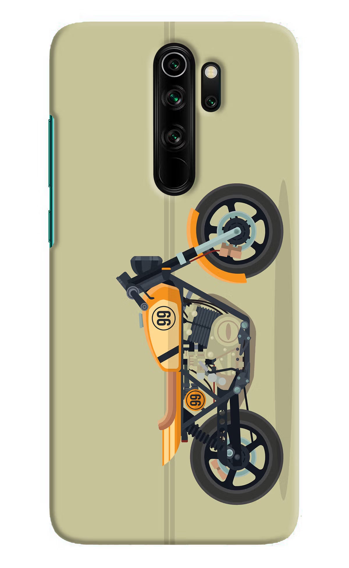 Vertical Speedster Redmi Note 8 Pro Hard Case Back Cover by Casekaro