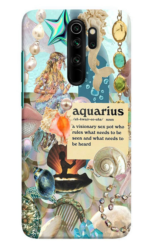 Aquarius Zodiac Redmi Note 8 Pro Hard Case Back Cover by Casekaro