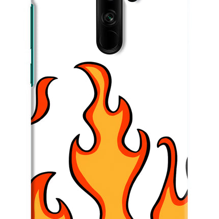 Fired Up – White Redmi Note 8 Pro Hard Case Back Cover by Casekaro