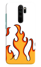 Fired Up – White Redmi Note 8 Pro Hard Case Back Cover by Casekaro