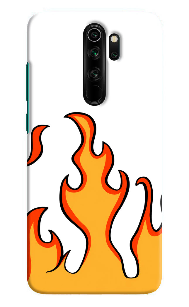 Fired Up – White Redmi Note 8 Pro Hard Case Back Cover by Casekaro