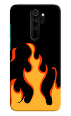 Fired Up – Black Redmi Note 8 Pro Hard Case Back Cover by Casekaro