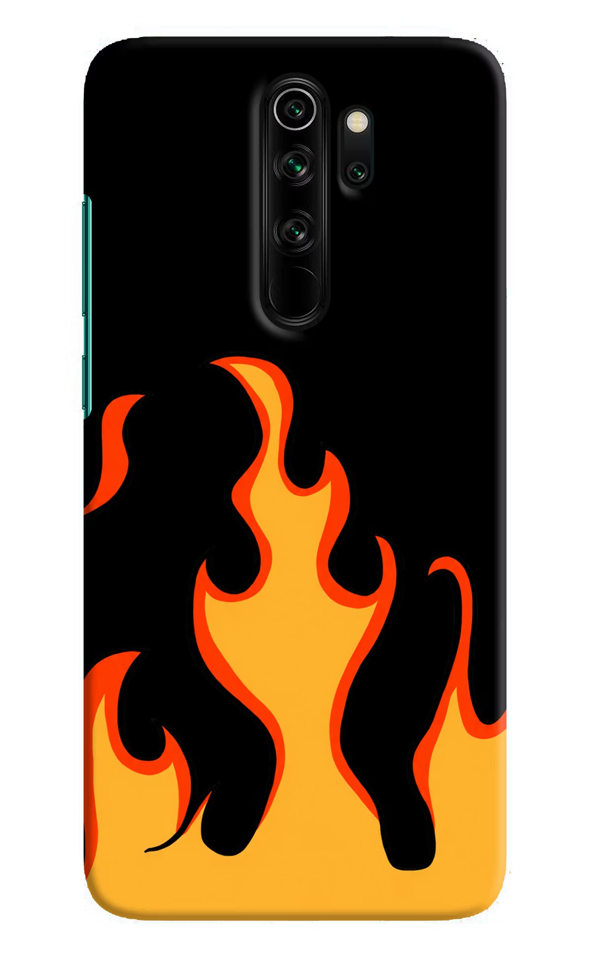 Fired Up – Black Redmi Note 8 Pro Hard Case Back Cover by Casekaro