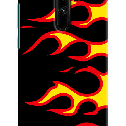 Side Sweep Flames Redmi Note 8 Pro Hard Case Back Cover by Casekaro