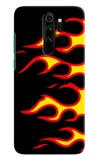 Side Sweep Flames Redmi Note 8 Pro Hard Case Back Cover by Casekaro