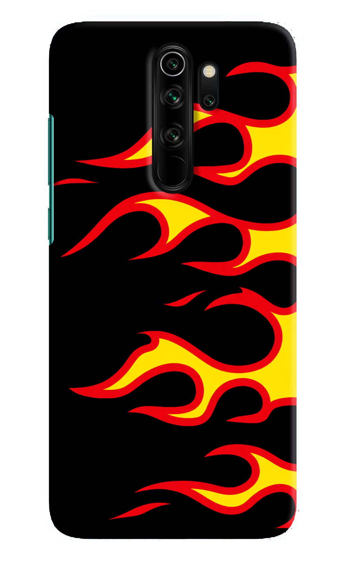 Side Sweep Flames Redmi Note 8 Pro Hard Case Back Cover by Casekaro