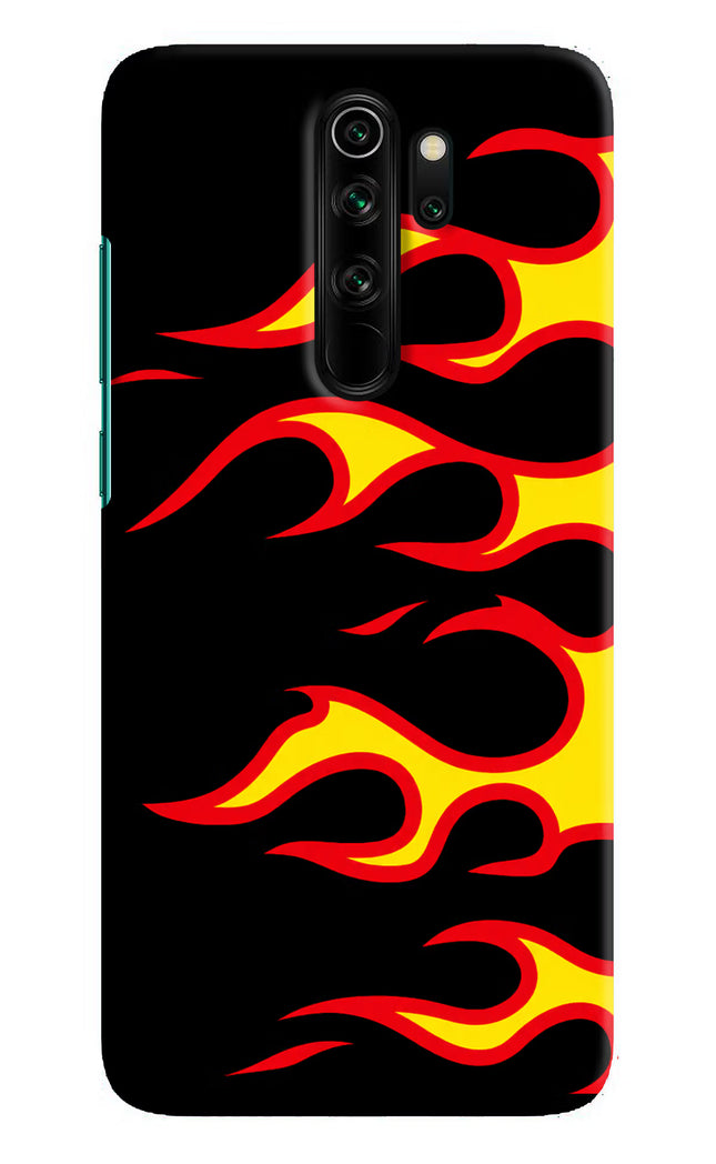 Side Sweep Flames Redmi Note 8 Pro Hard Case Back Cover by Casekaro