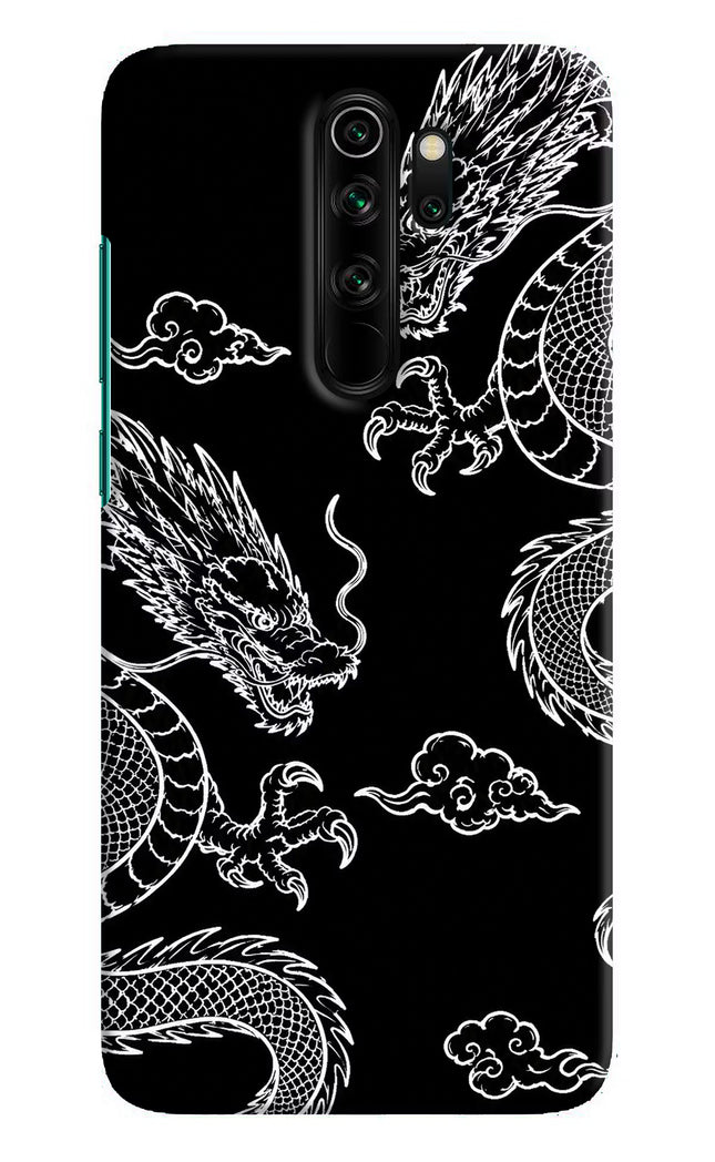 Twin Dragons Redmi Note 8 Pro Hard Case Back Cover by Casekaro